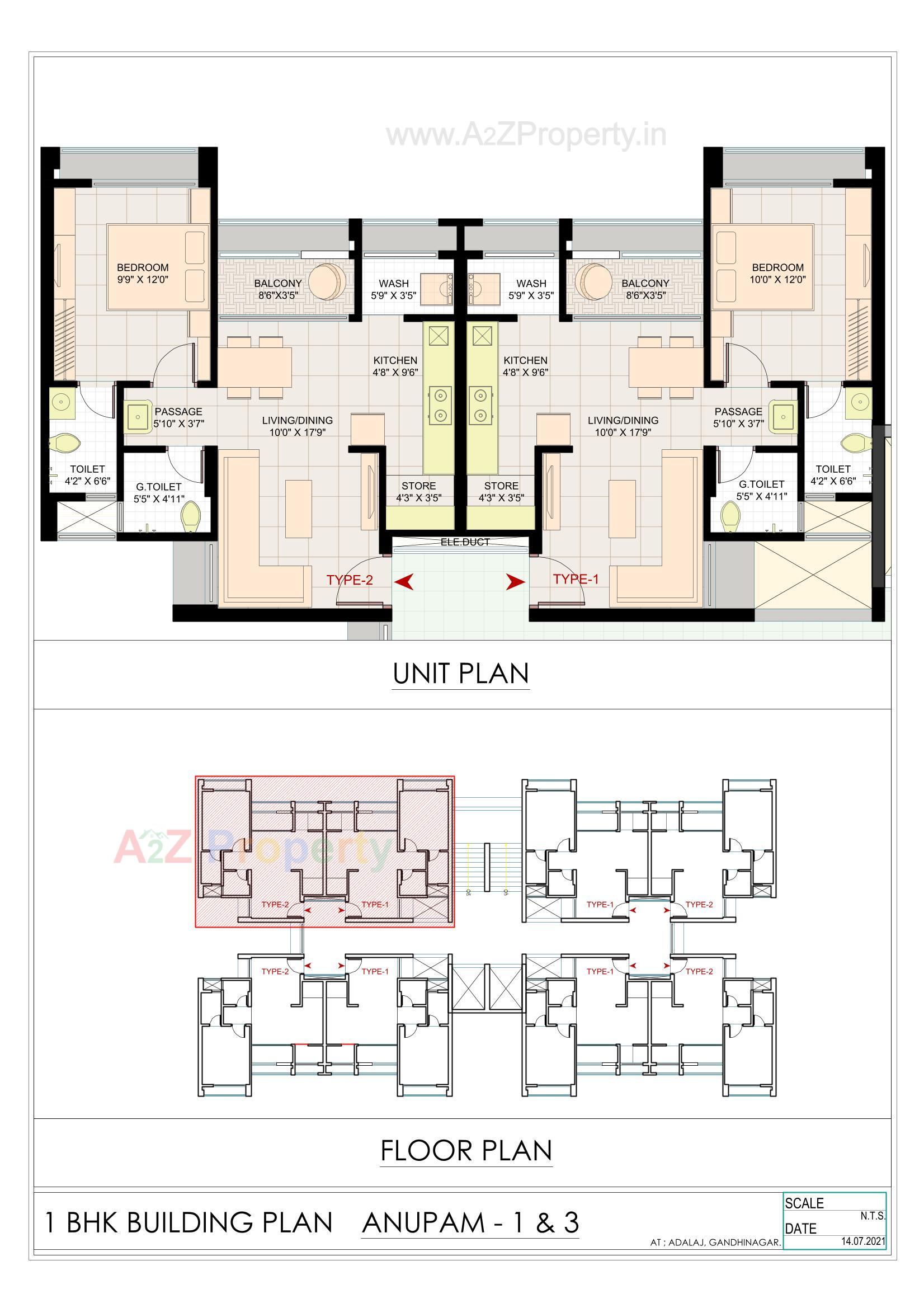Layout of real estate project Sector 6a located at Adalaj, Gandhinagar, Gujarat