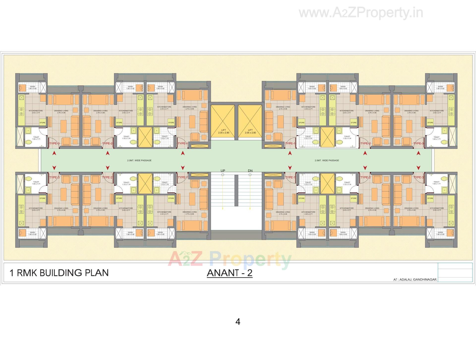 Layout of real estate project Sector 6a located at Adalaj, Gandhinagar, Gujarat