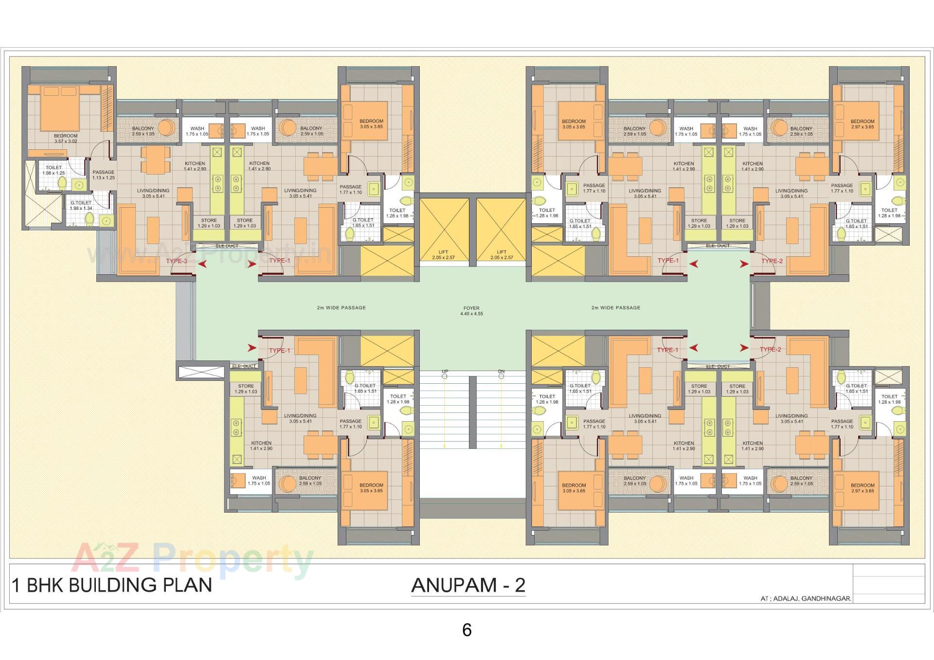 Layout of real estate project Sector 6a located at Adalaj, Gandhinagar, Gujarat