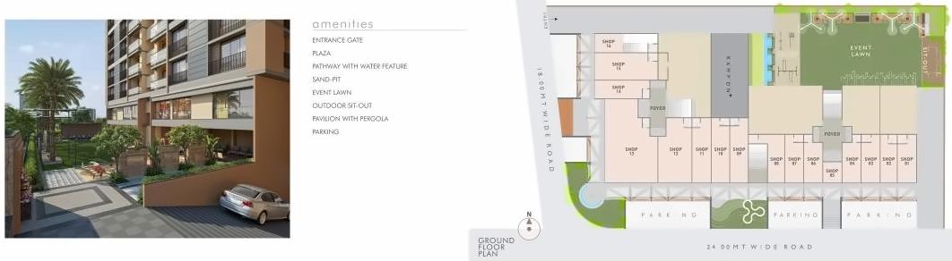 Layout of real estate project Sepal Elegant located at Zundal, Gandhinagar, Gujarat