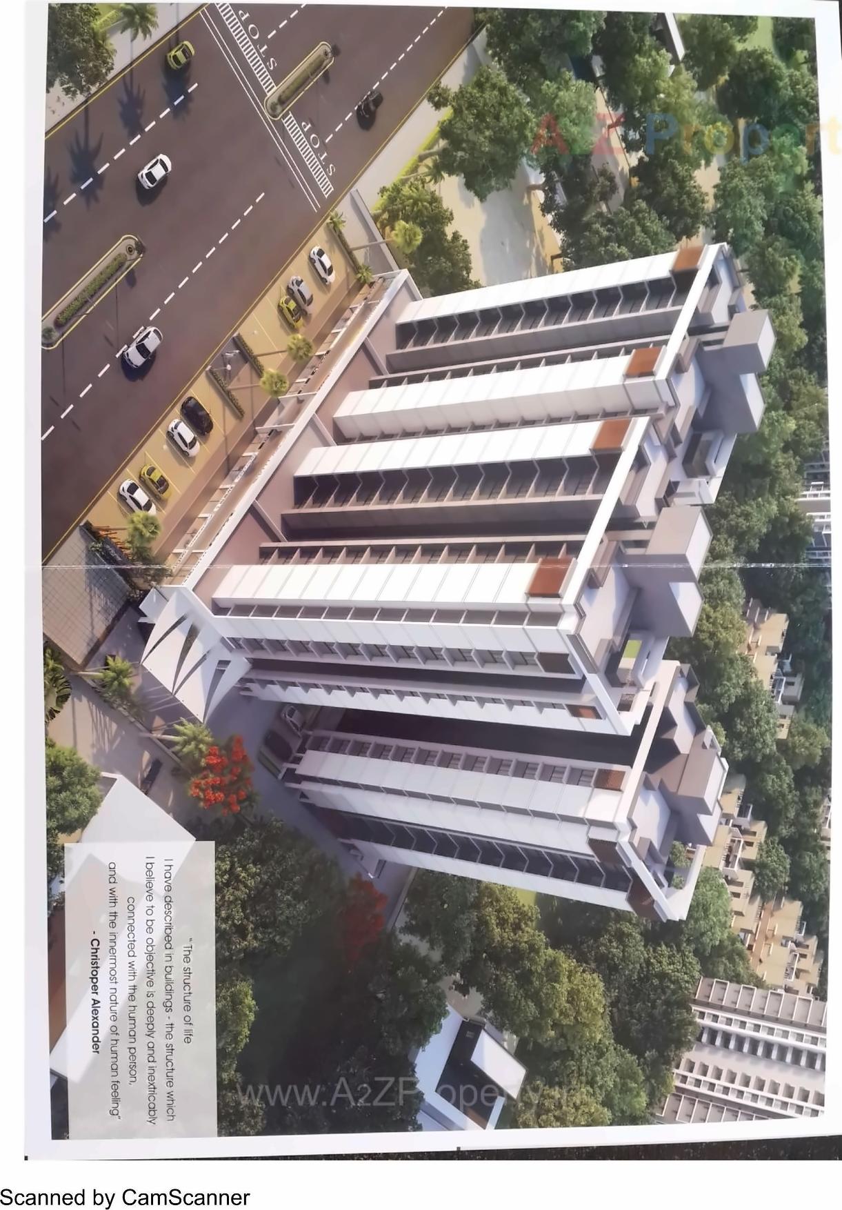 3D Elevation of real estate project Shagun 10 located at Zundal, Gandhinagar, Gujarat