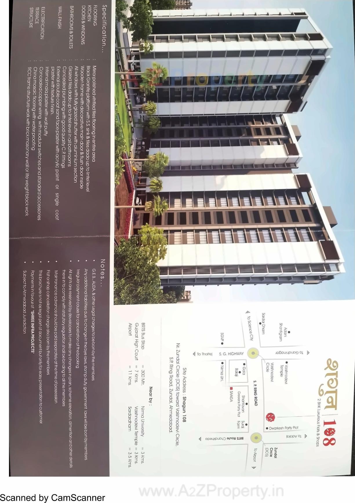 3D Elevation of real estate project Shagun 10 located at Zundal, Gandhinagar, Gujarat