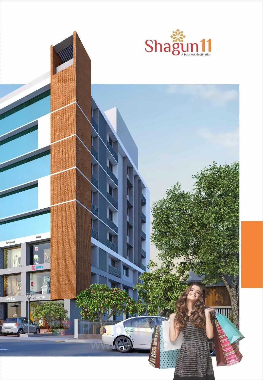 3D Elevation of real estate project Shagun located at Gandhinagar, Gandhinagar, Gujarat