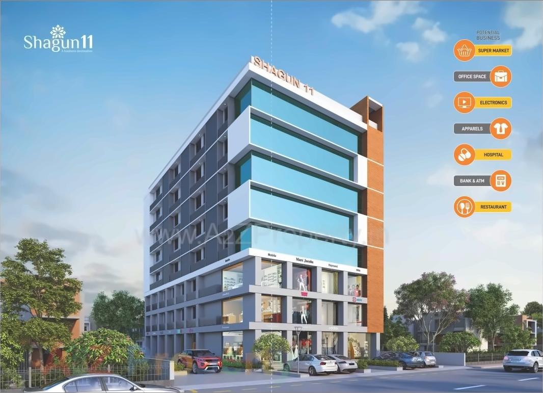 3D Elevation of real estate project Shagun located at Gandhinagar, Gandhinagar, Gujarat
