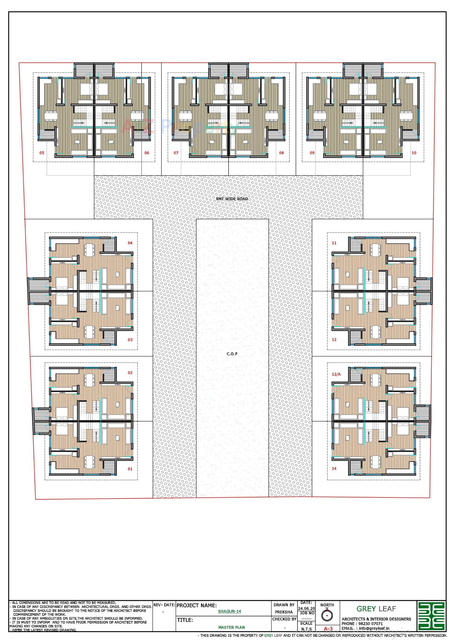 Layout of real estate project Shagun located at Raysan, Gandhinagar, Gujarat