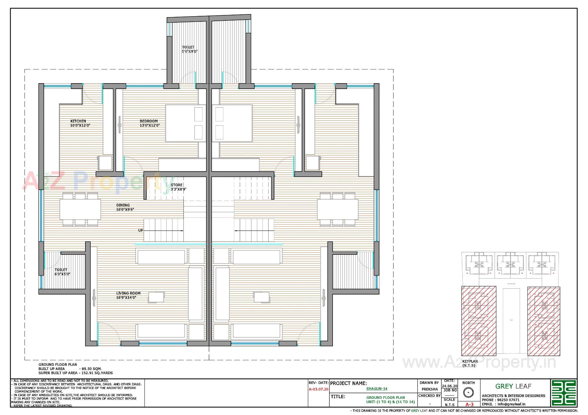 Layout of real estate project Shagun located at Raysan, Gandhinagar, Gujarat