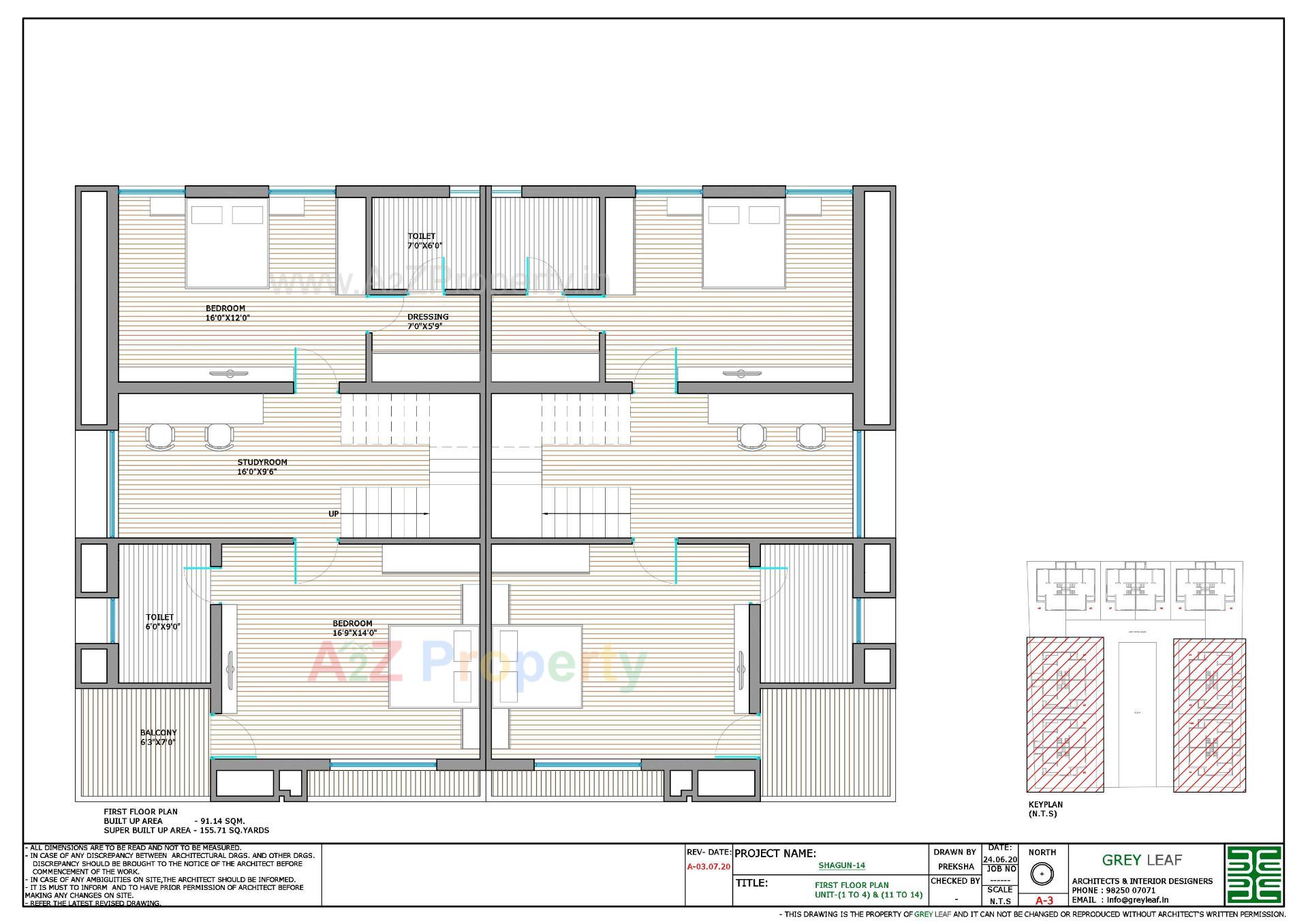 Layout of real estate project Shagun located at Raysan, Gandhinagar, Gujarat