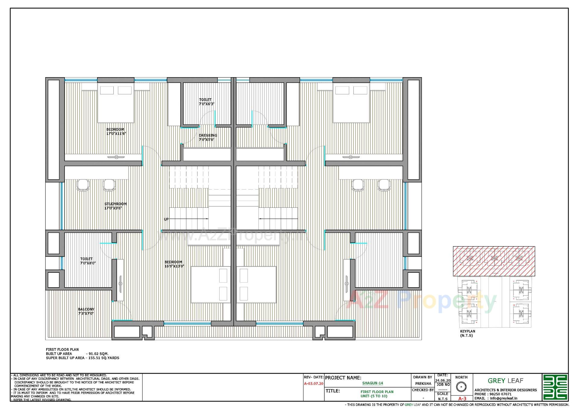 Layout of real estate project Shagun located at Raysan, Gandhinagar, Gujarat