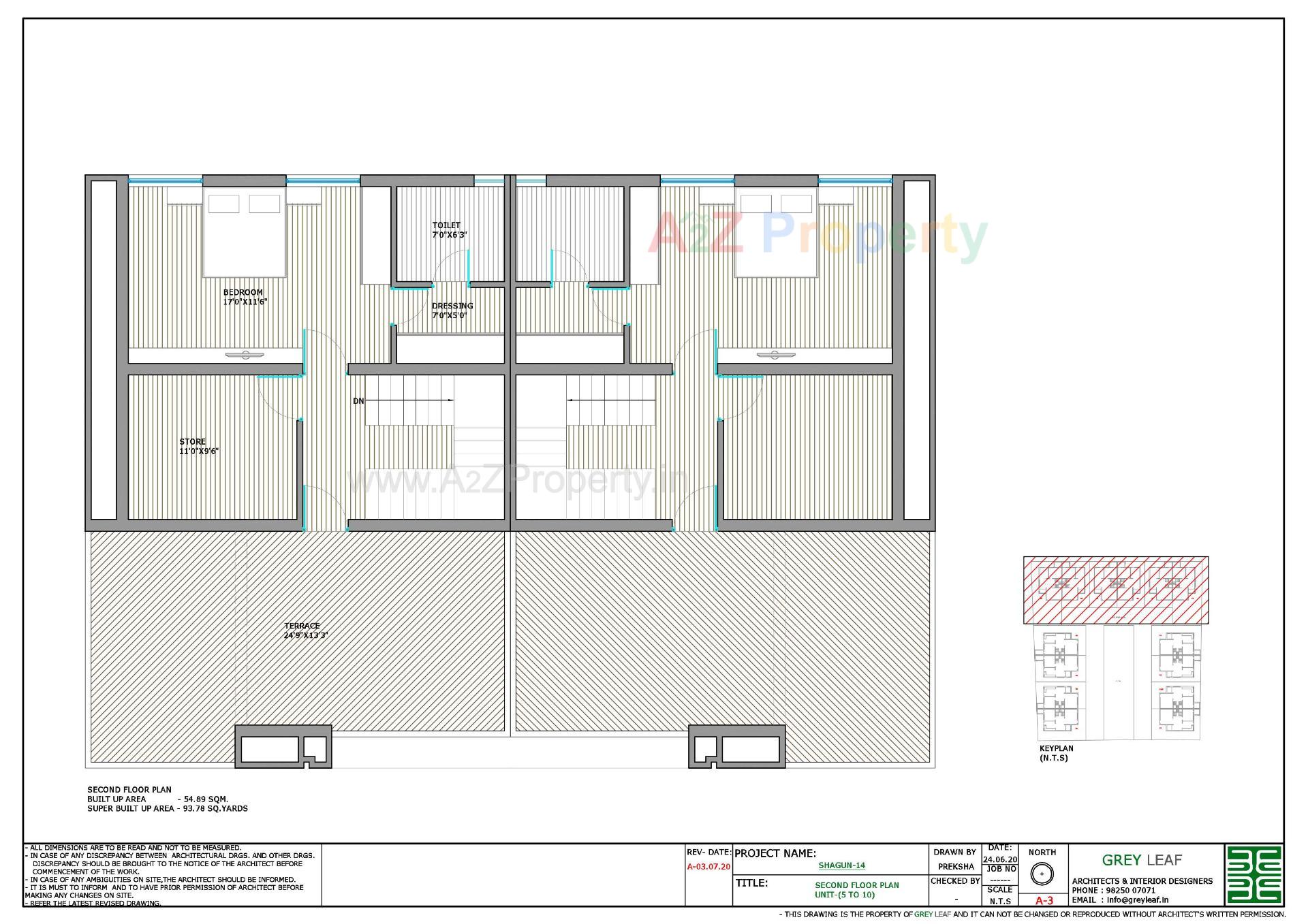 Layout of real estate project Shagun located at Raysan, Gandhinagar, Gujarat