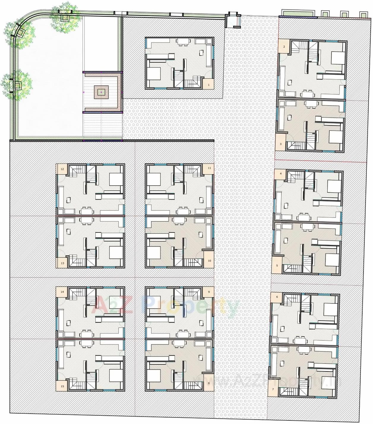Layout of real estate project Shagun located at Raysan, Gandhinagar, Gujarat