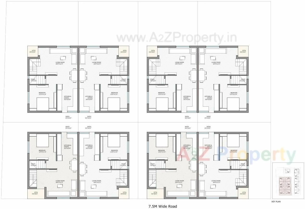 Layout of real estate project Shagun located at Raysan, Gandhinagar, Gujarat