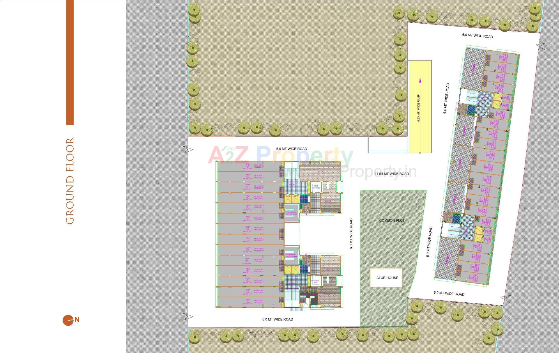 Layout of real estate project Shagun Saral 20 located at Zundal, Gandhinagar, Gujarat