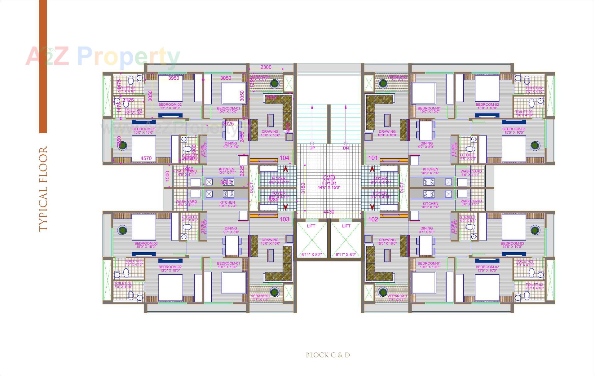 Layout of real estate project Shagun Saral 20 located at Zundal, Gandhinagar, Gujarat