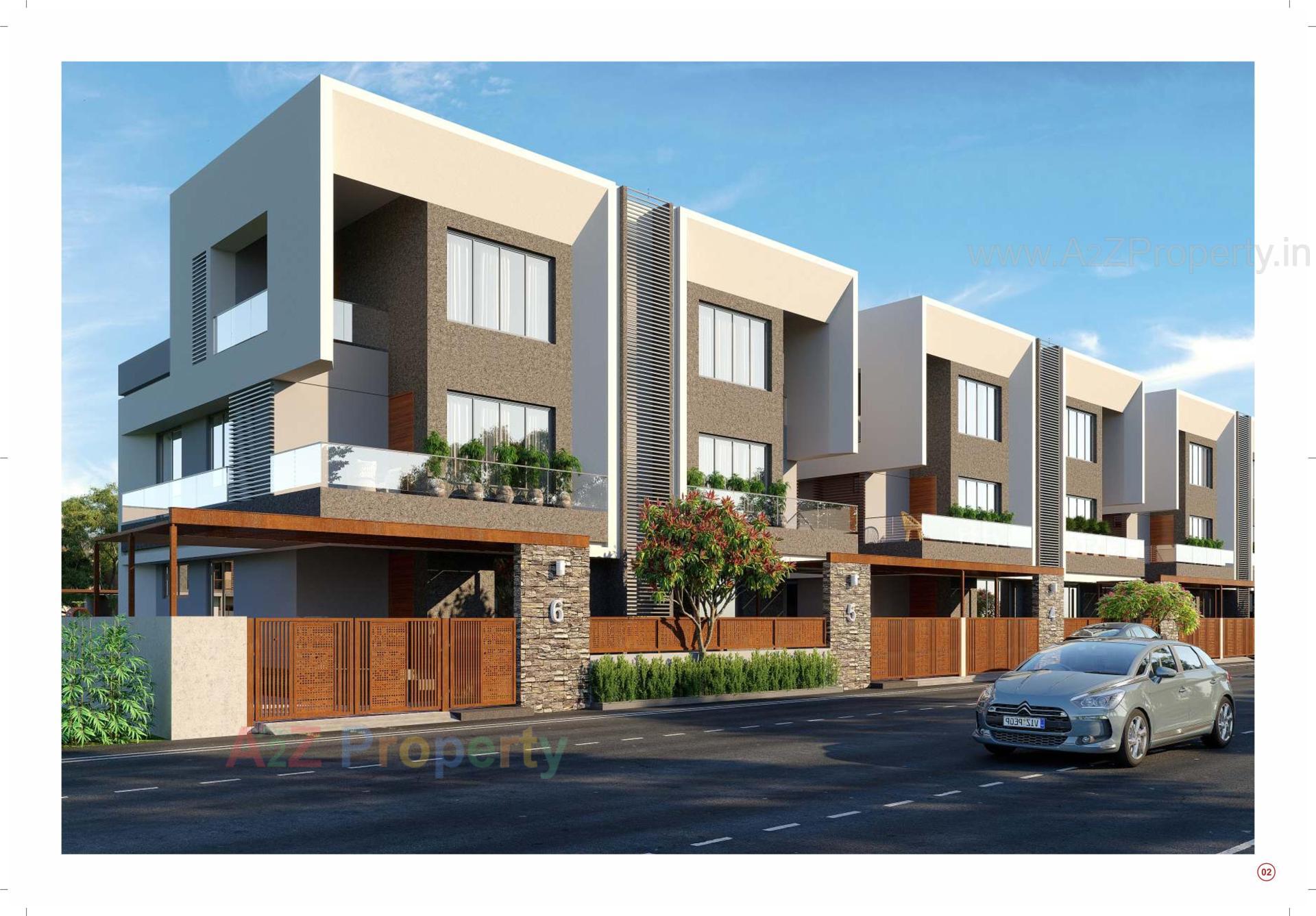 3D Elevation of real estate project Shagun   The Casa located at Raysan, Gandhinagar, Gujarat