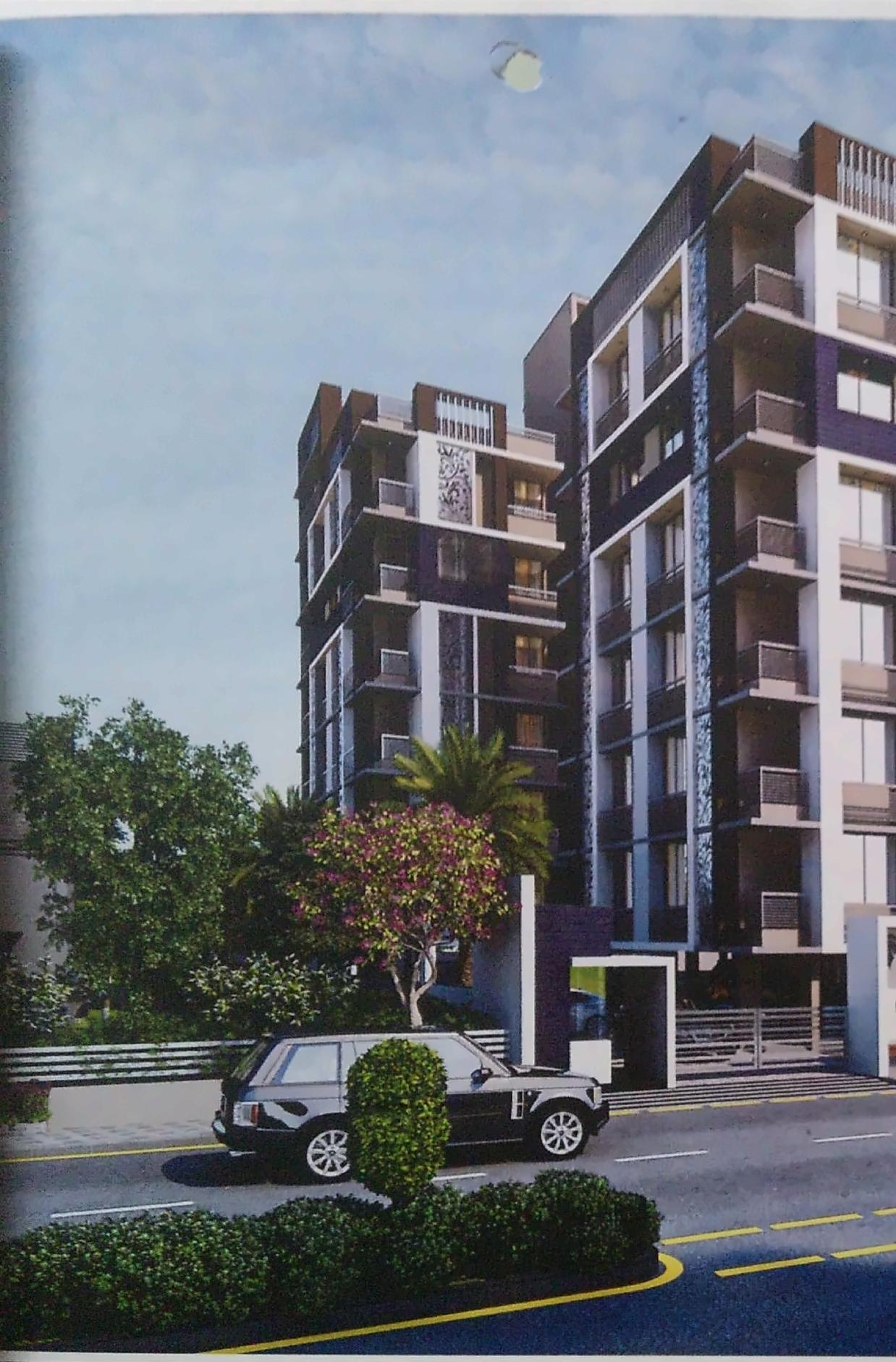 3D Elevation of real estate project Shakti Classic located at Kalol, Gandhinagar, Gujarat