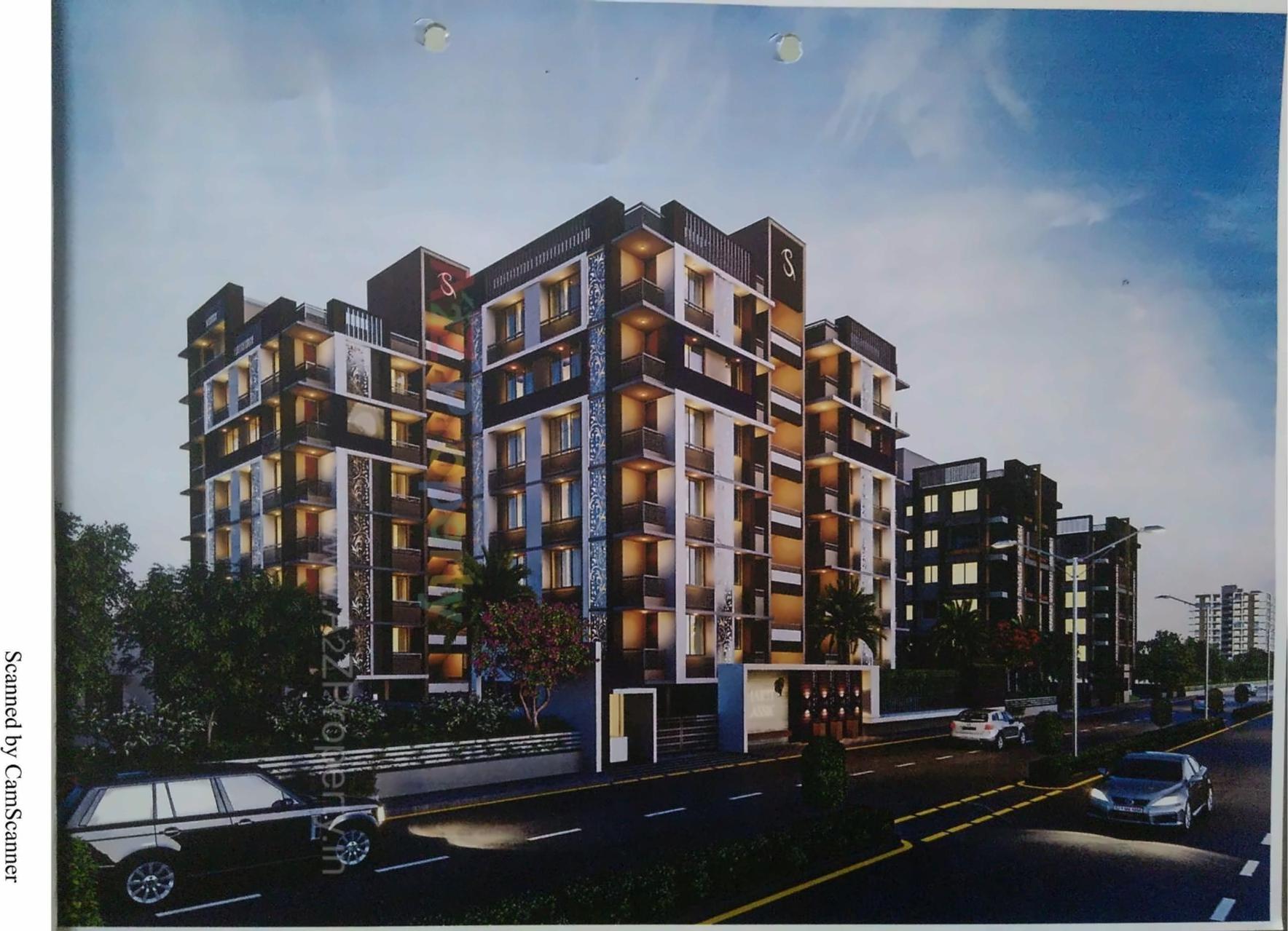 3D Elevation of real estate project Shakti Classic located at Kalol, Gandhinagar, Gujarat
