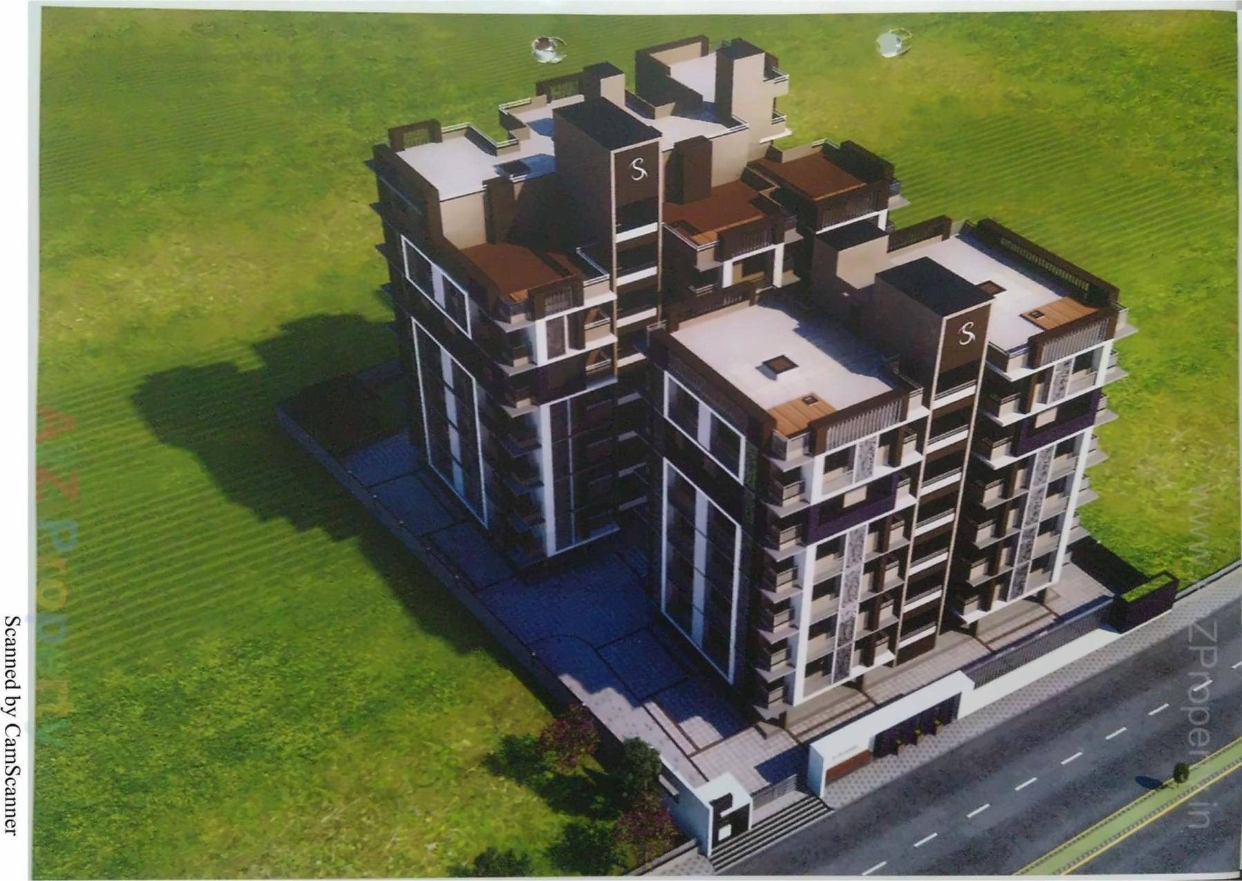 3D Elevation of real estate project Shakti Classic located at Kalol, Gandhinagar, Gujarat
