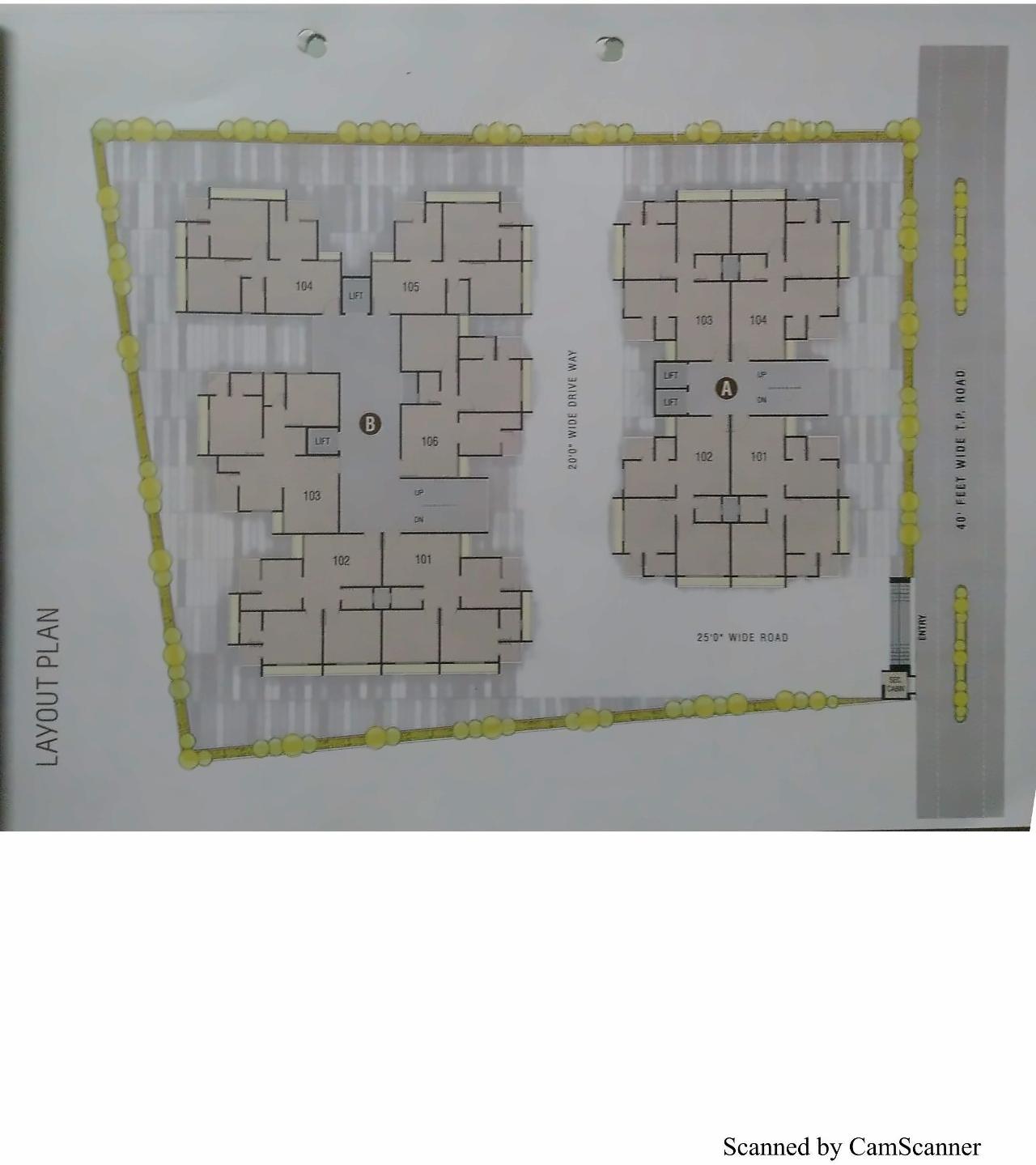 Layout of real estate project Shakti Classic located at Kalol, Gandhinagar, Gujarat
