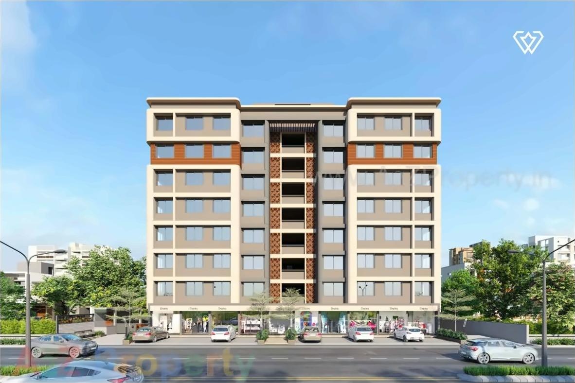 3D Elevation of real estate project Shakti Diamond located at Kalol, Gandhinagar, Gujarat
