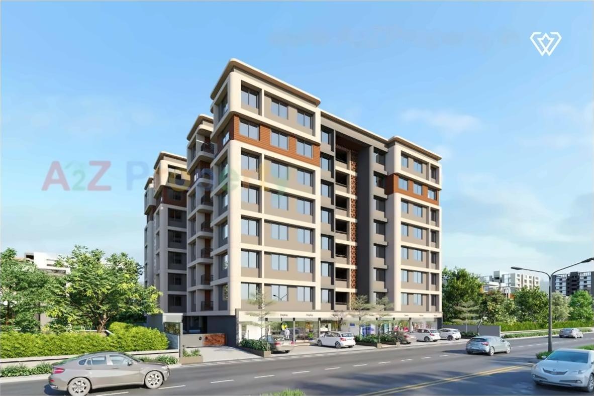 3D Elevation of real estate project Shakti Diamond located at Kalol, Gandhinagar, Gujarat