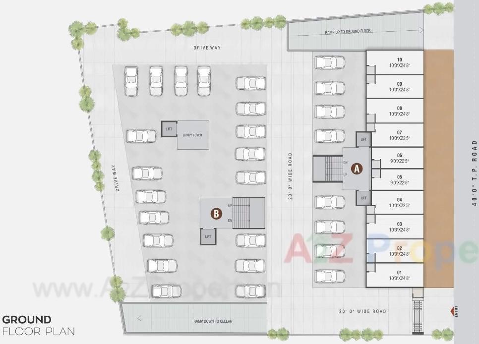 Layout of real estate project Shakti Diamond located at Kalol, Gandhinagar, Gujarat