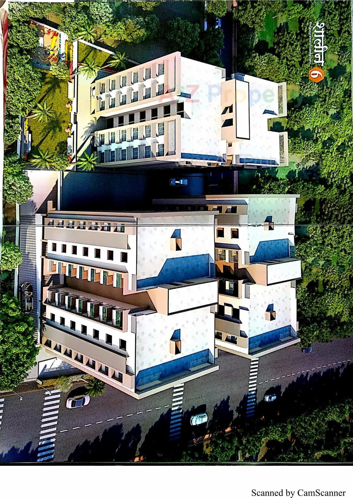 3D Elevation of real estate project Shalin located at Vavol, Gandhinagar, Gujarat