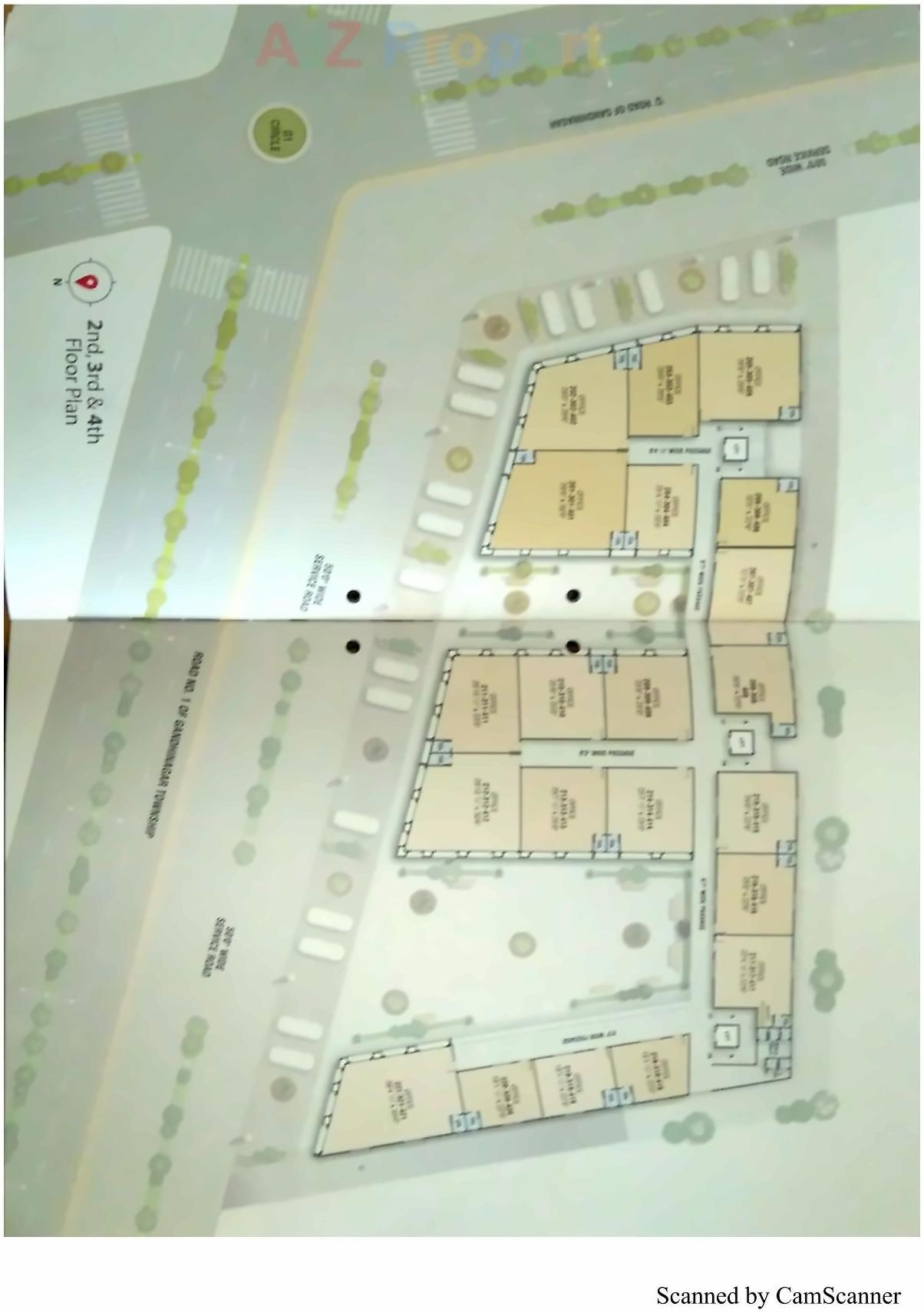 Layout of real estate project Shalin Galleria located at Vavol, Gandhinagar, Gujarat