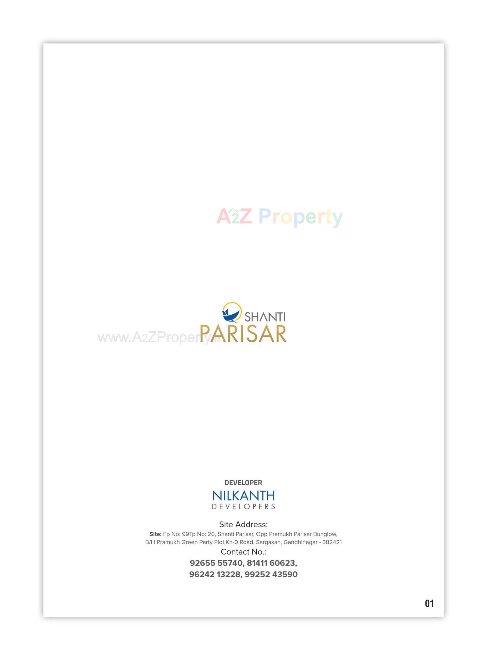  of real estate project Shanti Parisar located at Uvarsad, Gandhinagar, Gujarat