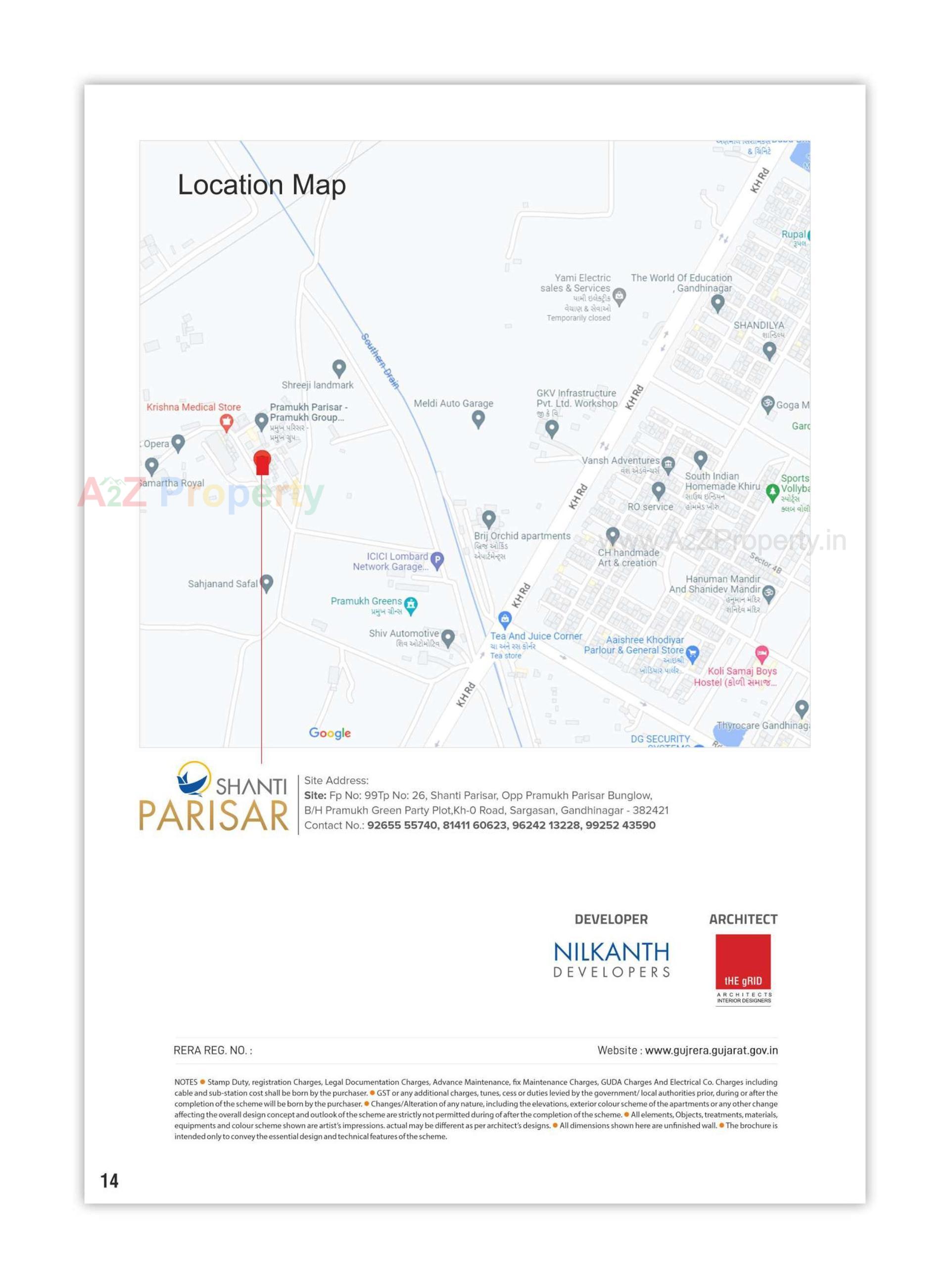  of real estate project Shanti Parisar located at Uvarsad, Gandhinagar, Gujarat