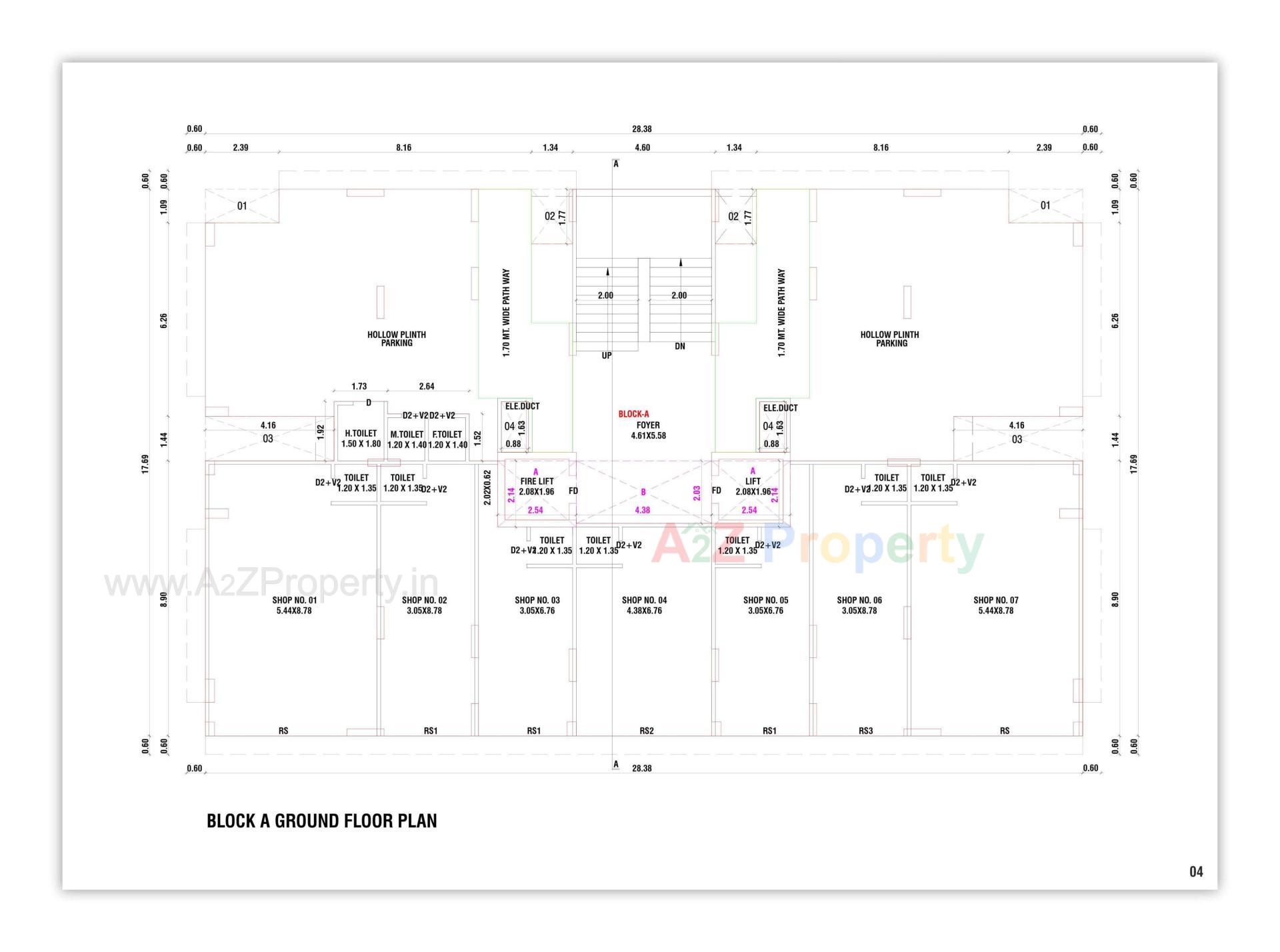 Layout of real estate project Shanti Parisar located at Uvarsad, Gandhinagar, Gujarat