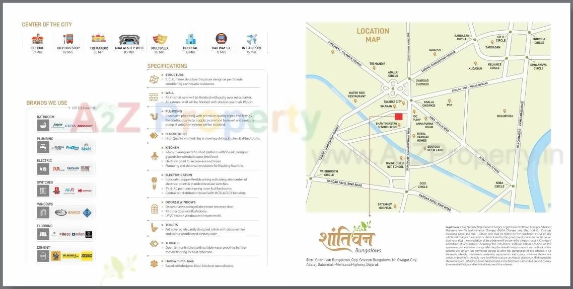  of real estate project Shantivan Bunglows located at Adalaj, Gandhinagar, Gujarat
