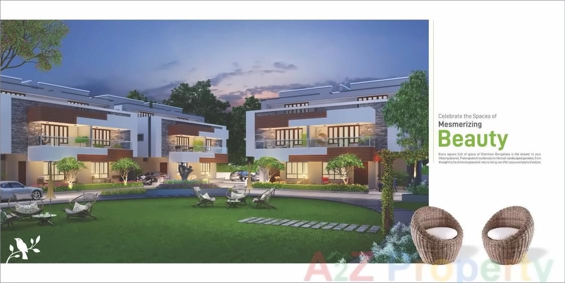 3D Elevation of real estate project Shantivan Bunglows located at Adalaj, Gandhinagar, Gujarat