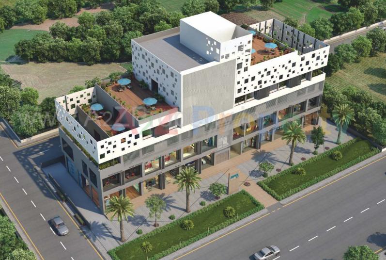 3D Elevation of real estate project Sharan Business located at Gandhinagar, Gandhinagar, Gujarat