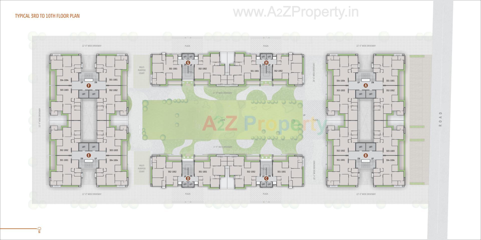 Layout of real estate project Sharnam Aayan located at Adalaj, Gandhinagar, Gujarat