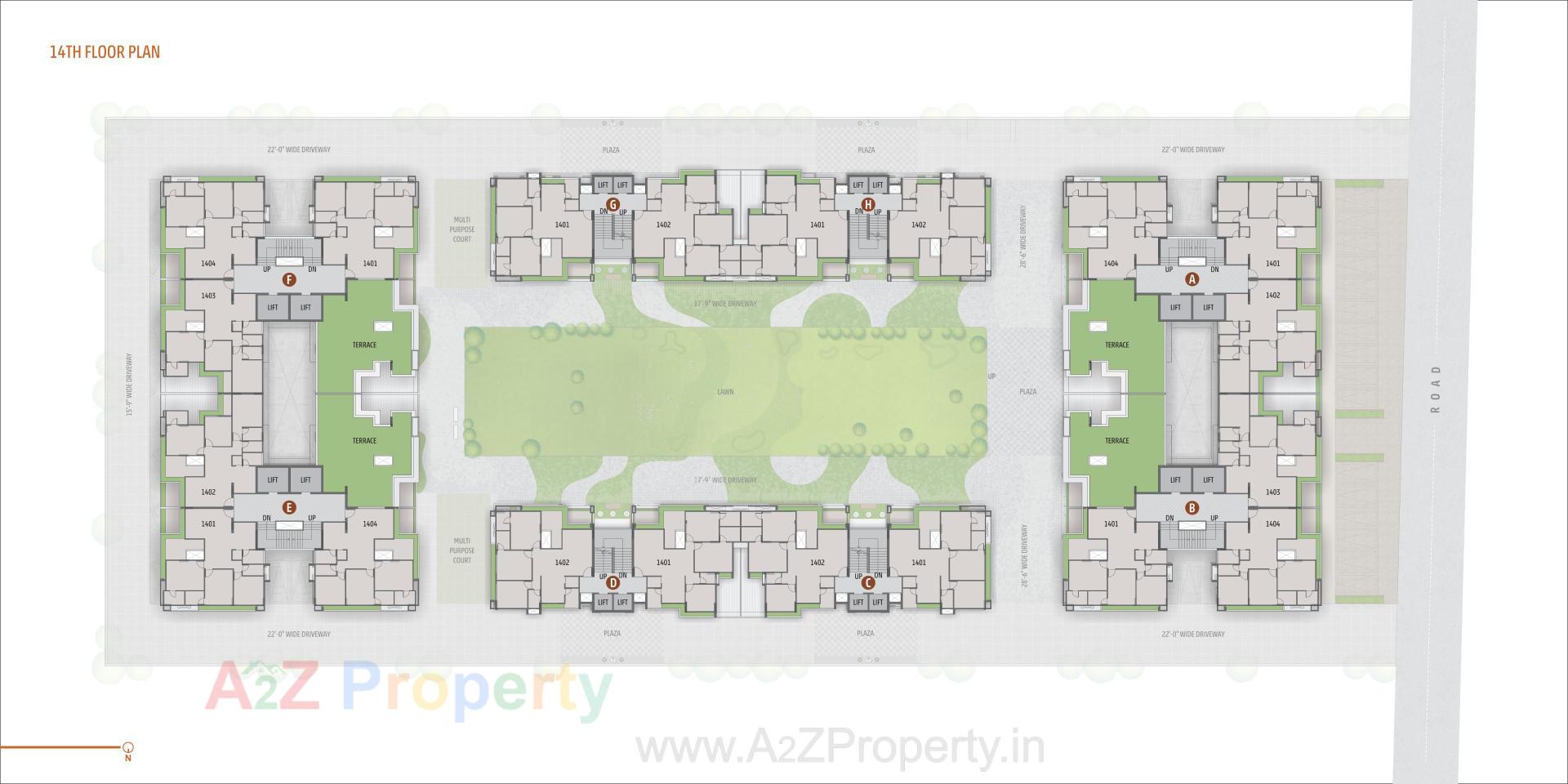 Layout of real estate project Sharnam Aayan located at Adalaj, Gandhinagar, Gujarat