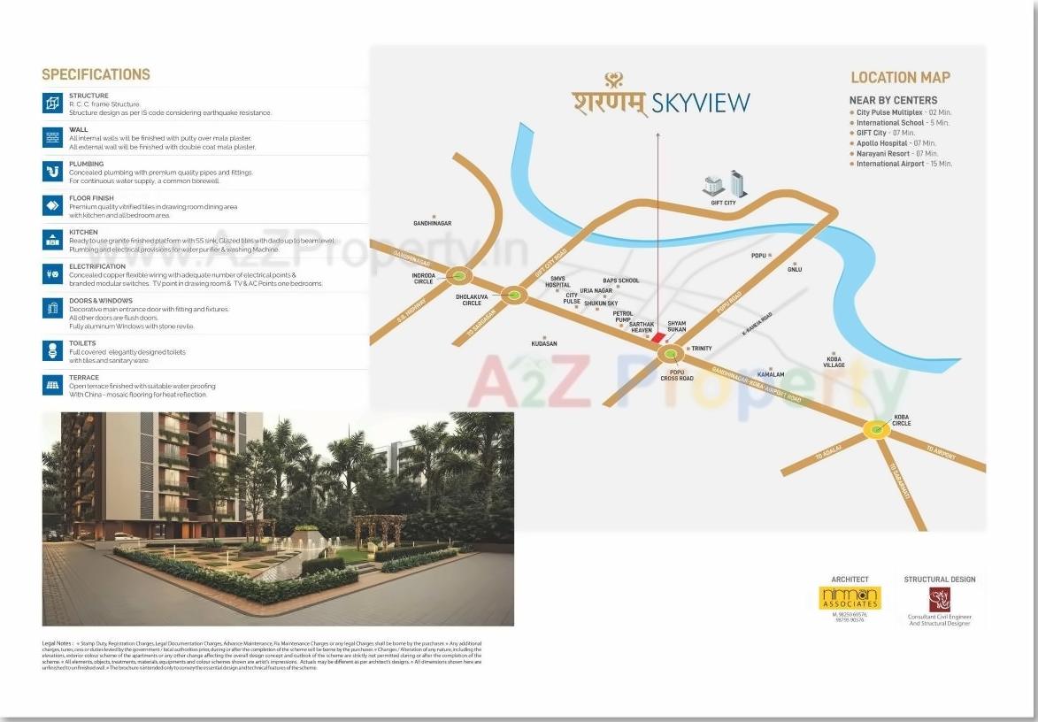  of real estate project Sharnam Sky View located at Kudasan, Gandhinagar, Gujarat