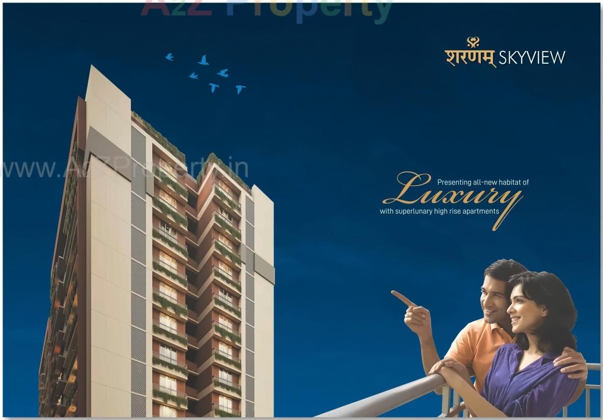3D Elevation of real estate project Sharnam Sky View located at Kudasan, Gandhinagar, Gujarat