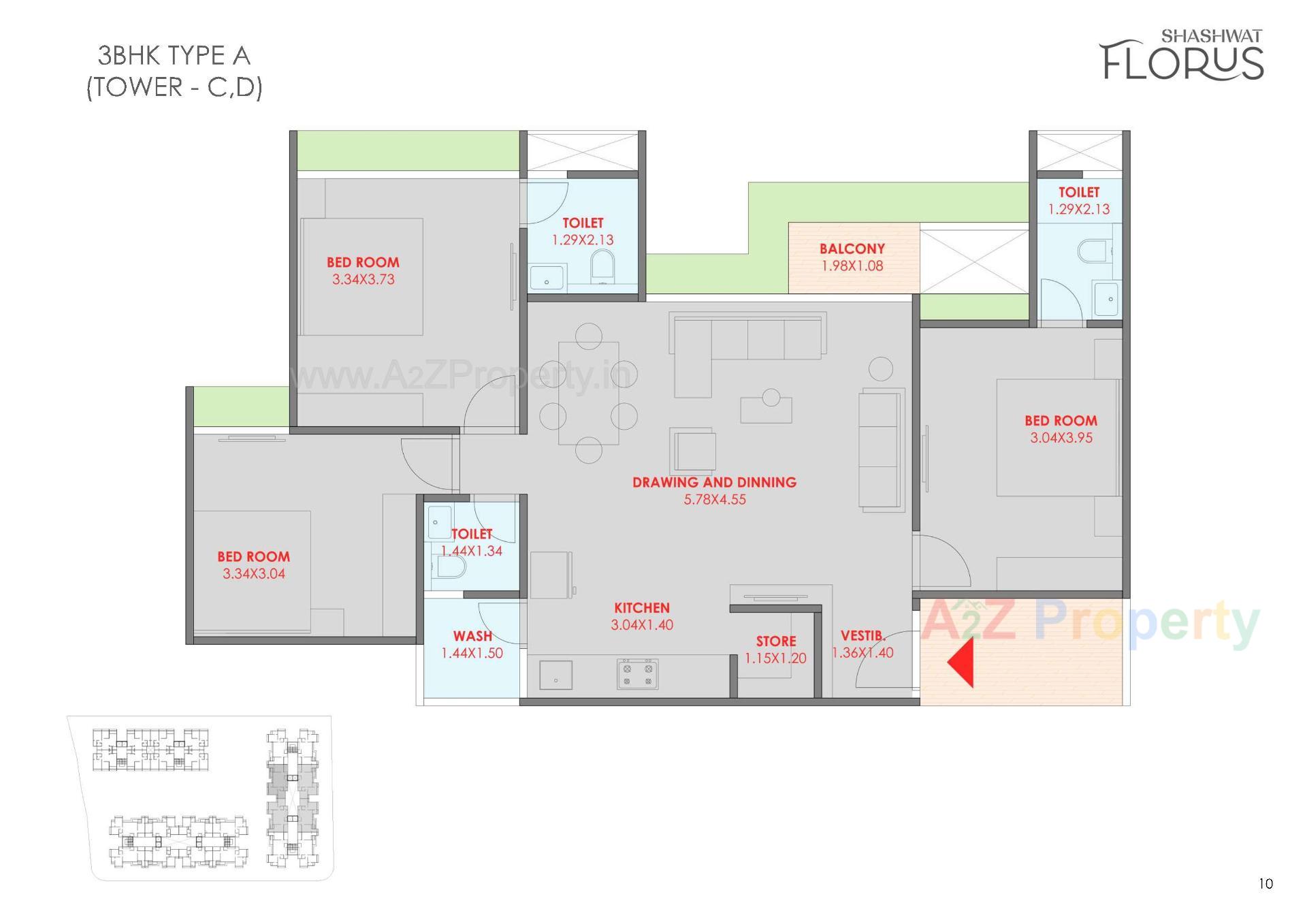 Layout of real estate project Shashwat Florus located at Kudasan, Gandhinagar, Gujarat