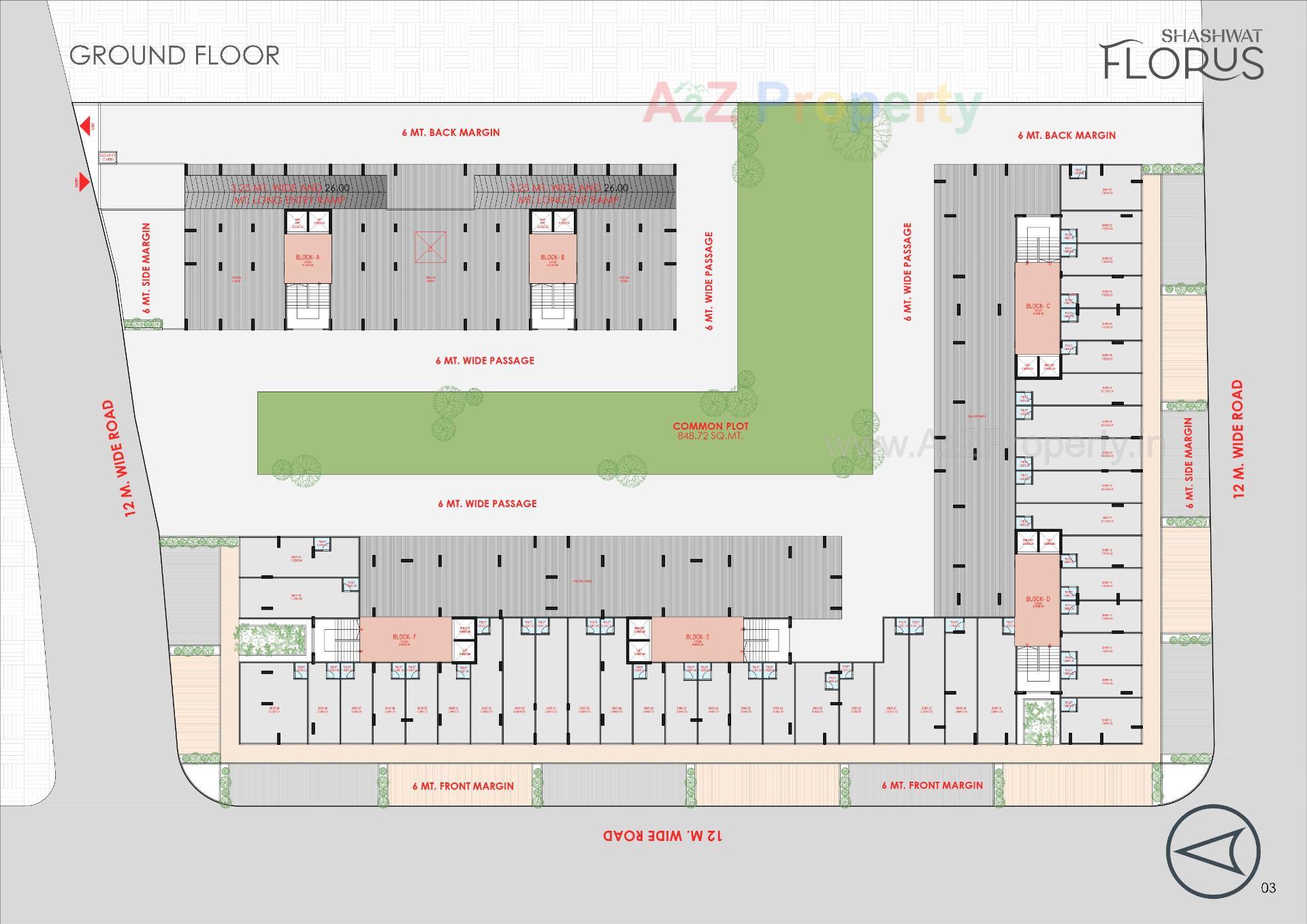 Layout of real estate project Shashwat Florus located at Kudasan, Gandhinagar, Gujarat