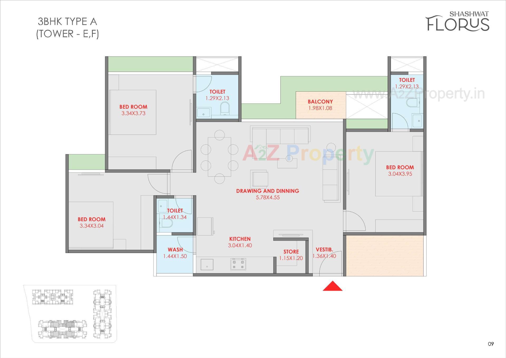 Layout of real estate project Shashwat Florus located at Kudasan, Gandhinagar, Gujarat