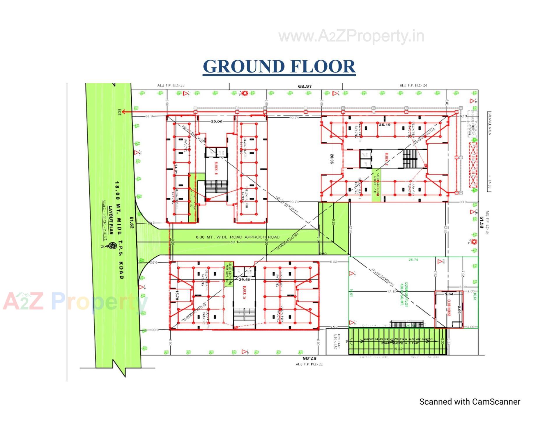 Layout of real estate project Shikhar 1 located at Bhat, Gandhinagar, Gujarat