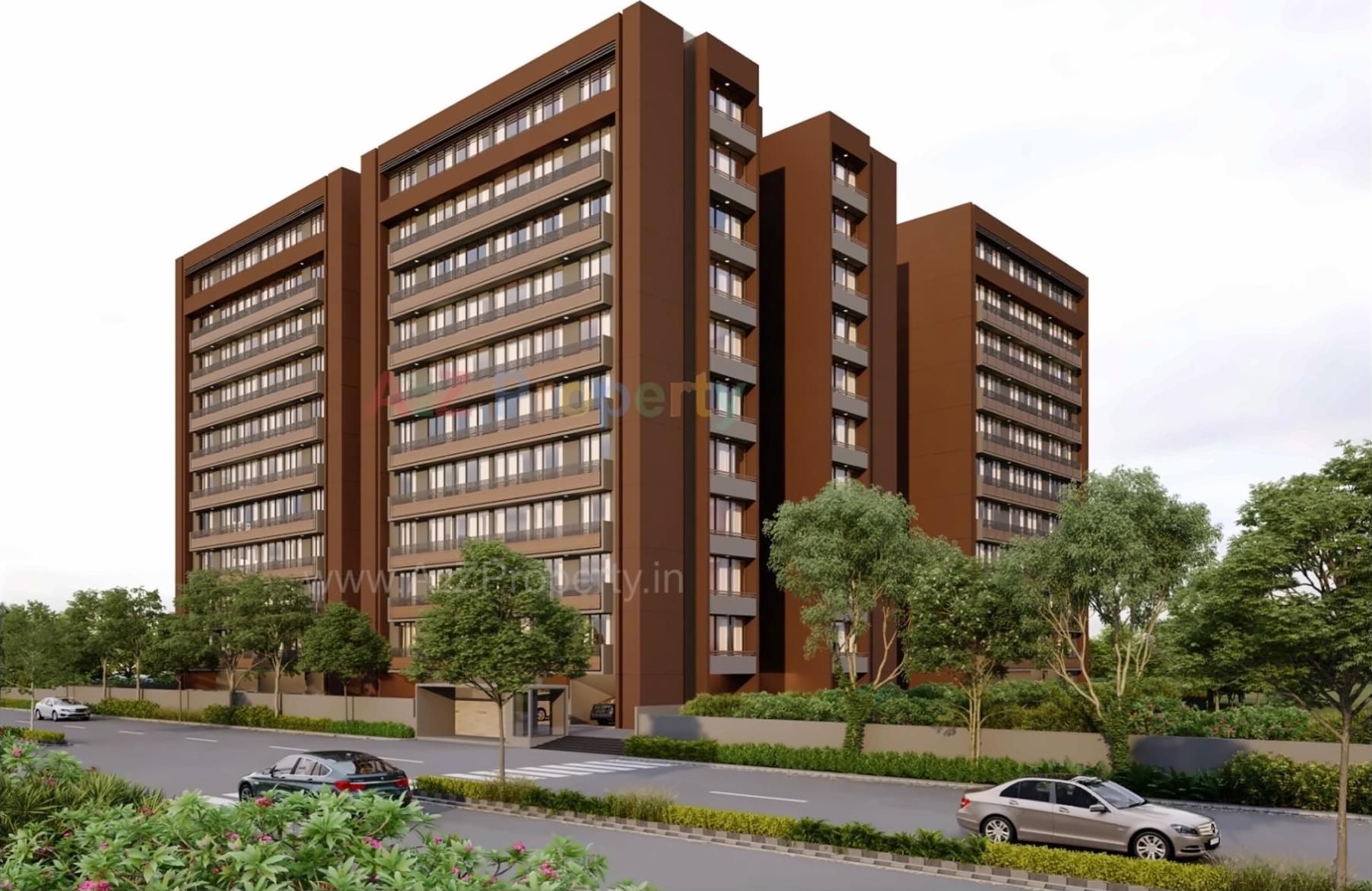 3D Elevation of real estate project Shikhar 30 located at Koteshwar, Gandhinagar, Gujarat
