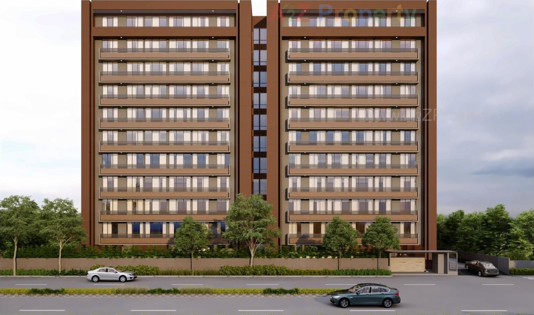 3D Elevation of real estate project Shikhar 30 located at Koteshwar, Gandhinagar, Gujarat