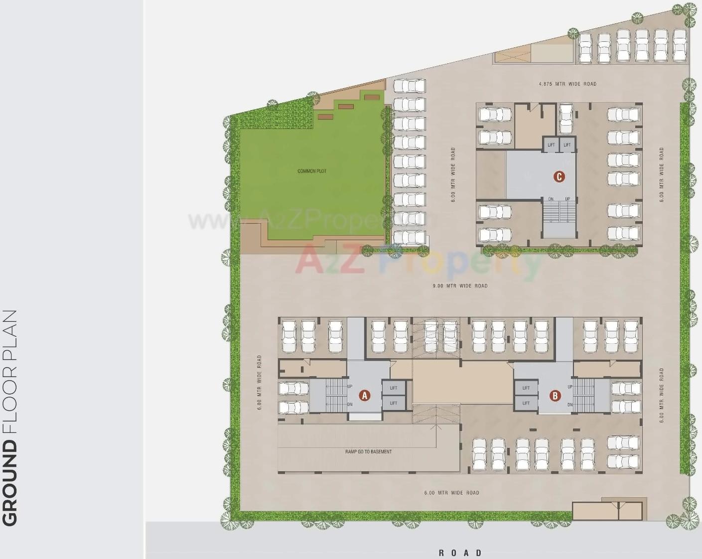 Layout of real estate project Shikhar 30 located at Koteshwar, Gandhinagar, Gujarat