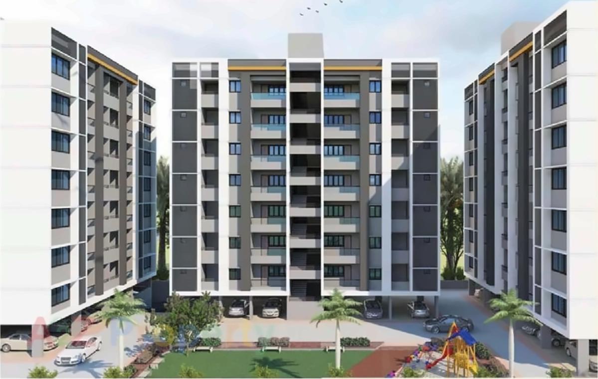 3D Elevation of real estate project Shikhar Elegance located at Chiloda, Gandhinagar, Gujarat