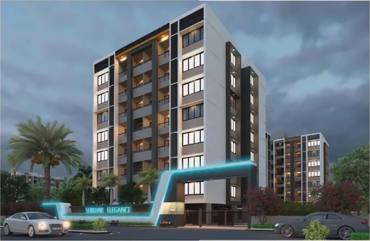 3D Elevation of real estate project Shikhar Elegance located at Chiloda, Gandhinagar, Gujarat