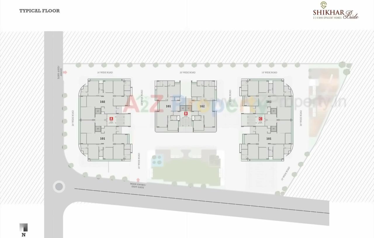 Layout of real estate project Shikhar Pride located at Gandhinagar, Gandhinagar, Gujarat