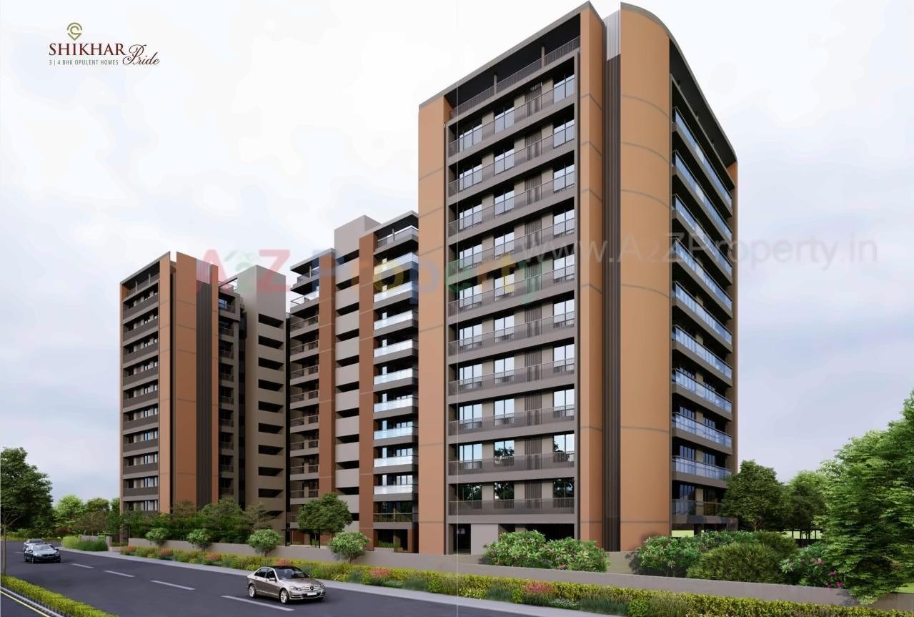 3D Elevation of real estate project Shikhar Pride located at Gandhinagar, Gandhinagar, Gujarat