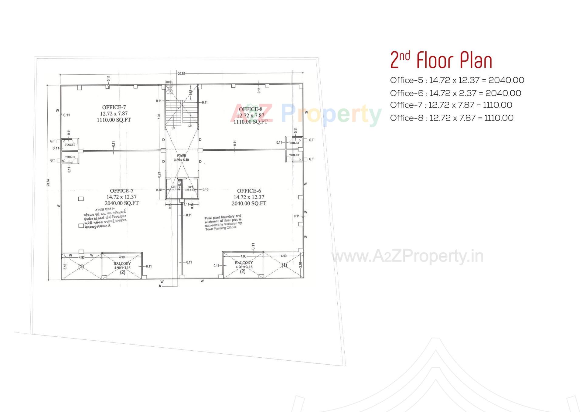 Layout of real estate project Shikshapatri Business Hub located at Sargasan, Gandhinagar, Gujarat