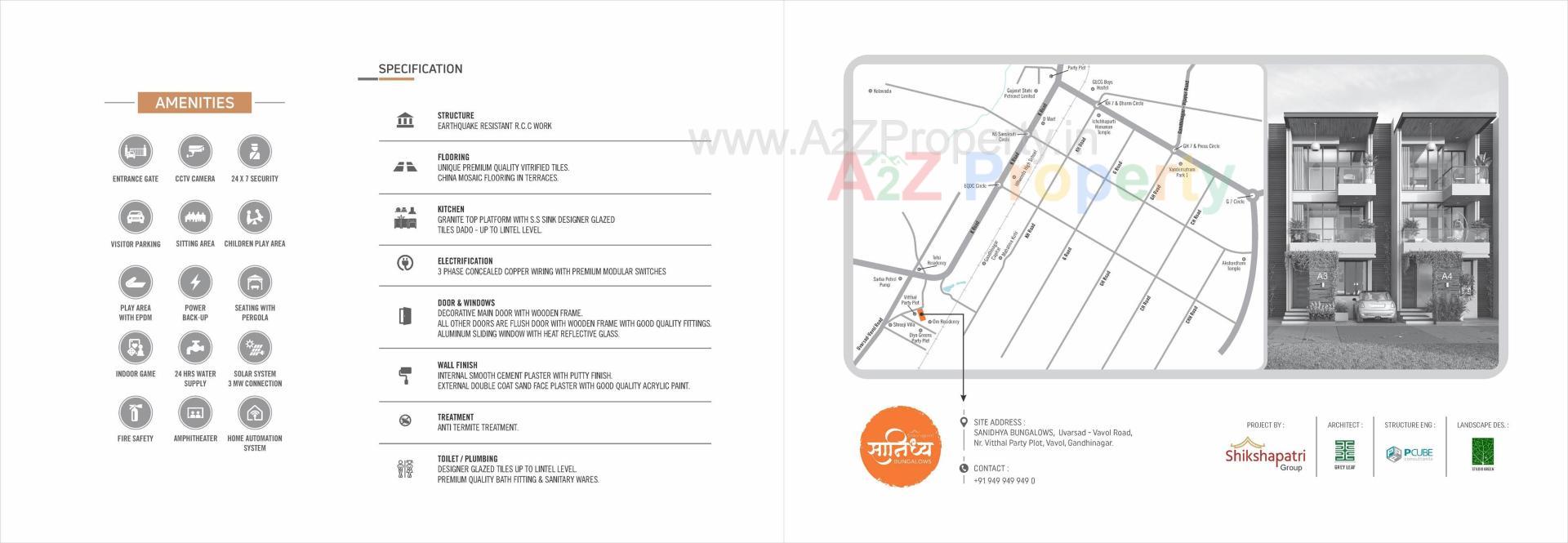  of real estate project Shikshapatri Sanidhya Bunglows located at Vavol, Gandhinagar, Gujarat